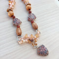 Poppy Jasper Beaded Necklace, Autumn Colors, Embellished Jewelry