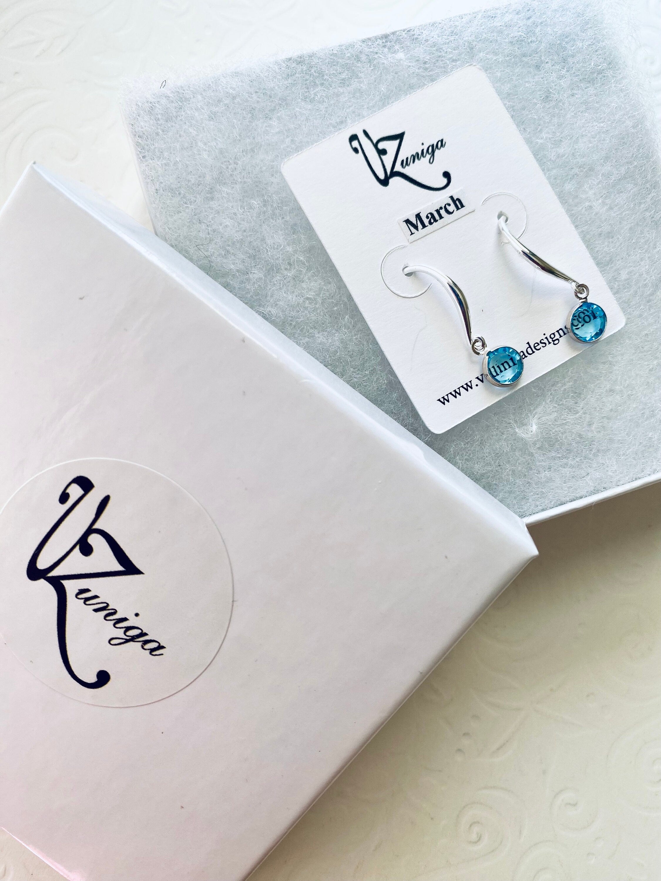 Swarovski Birthstone Charm Earrings, Sterling Silver Hooks