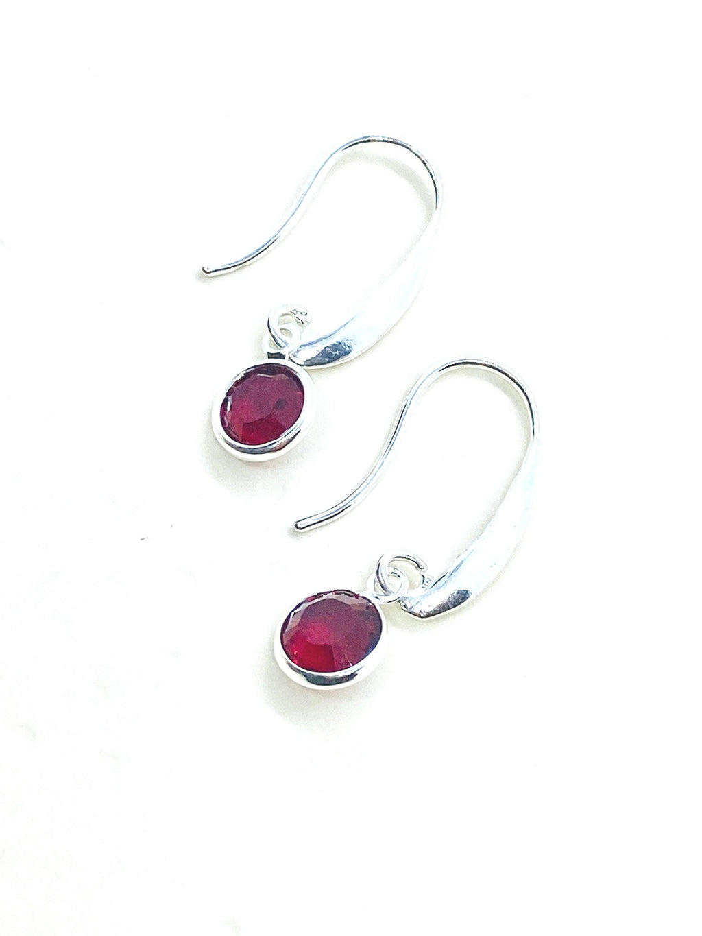 Swarovski Birthstone Charm Earrings, Sterling Silver Hooks