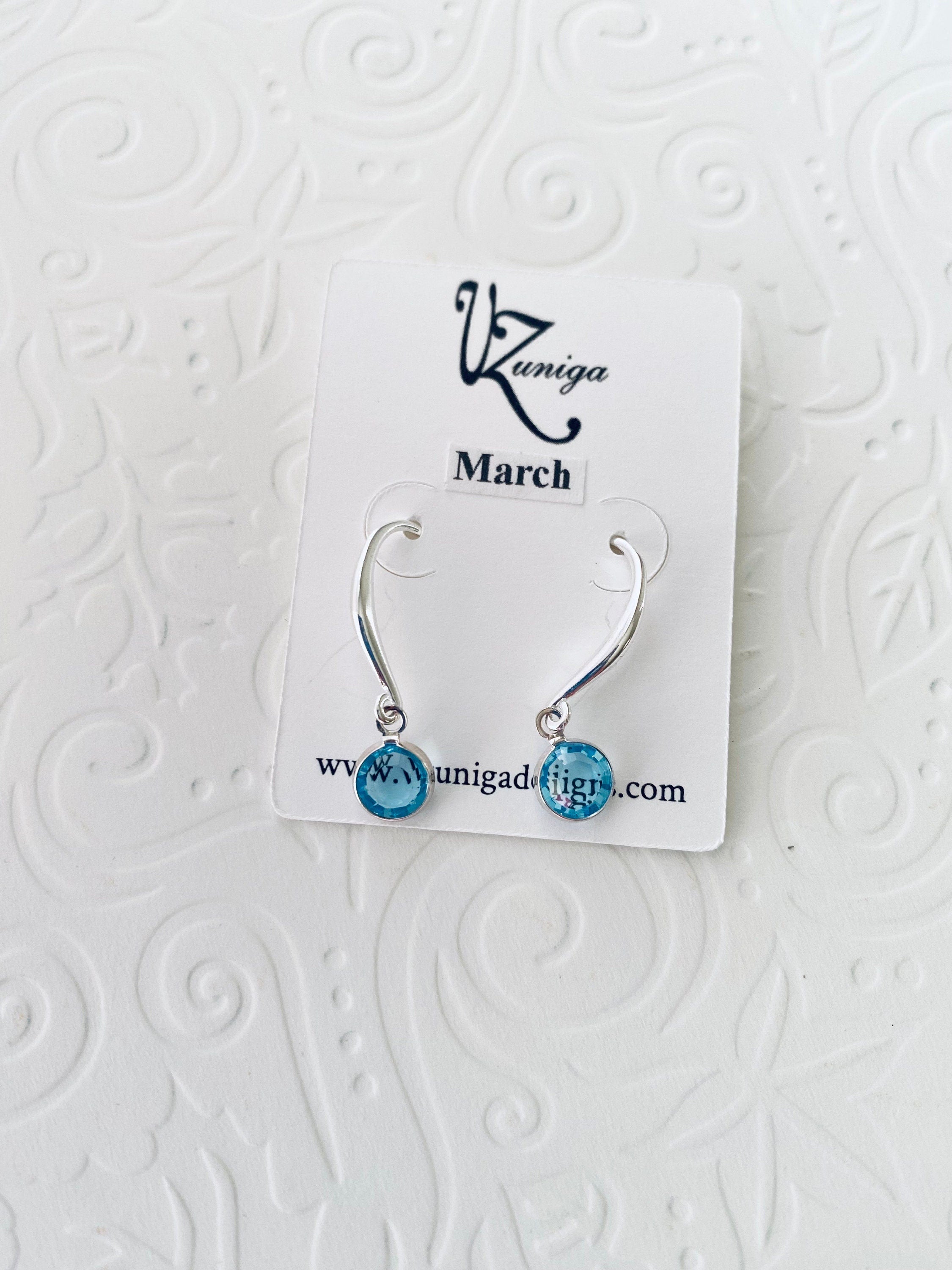 Swarovski Birthstone Charm Earrings, Sterling Silver Hooks