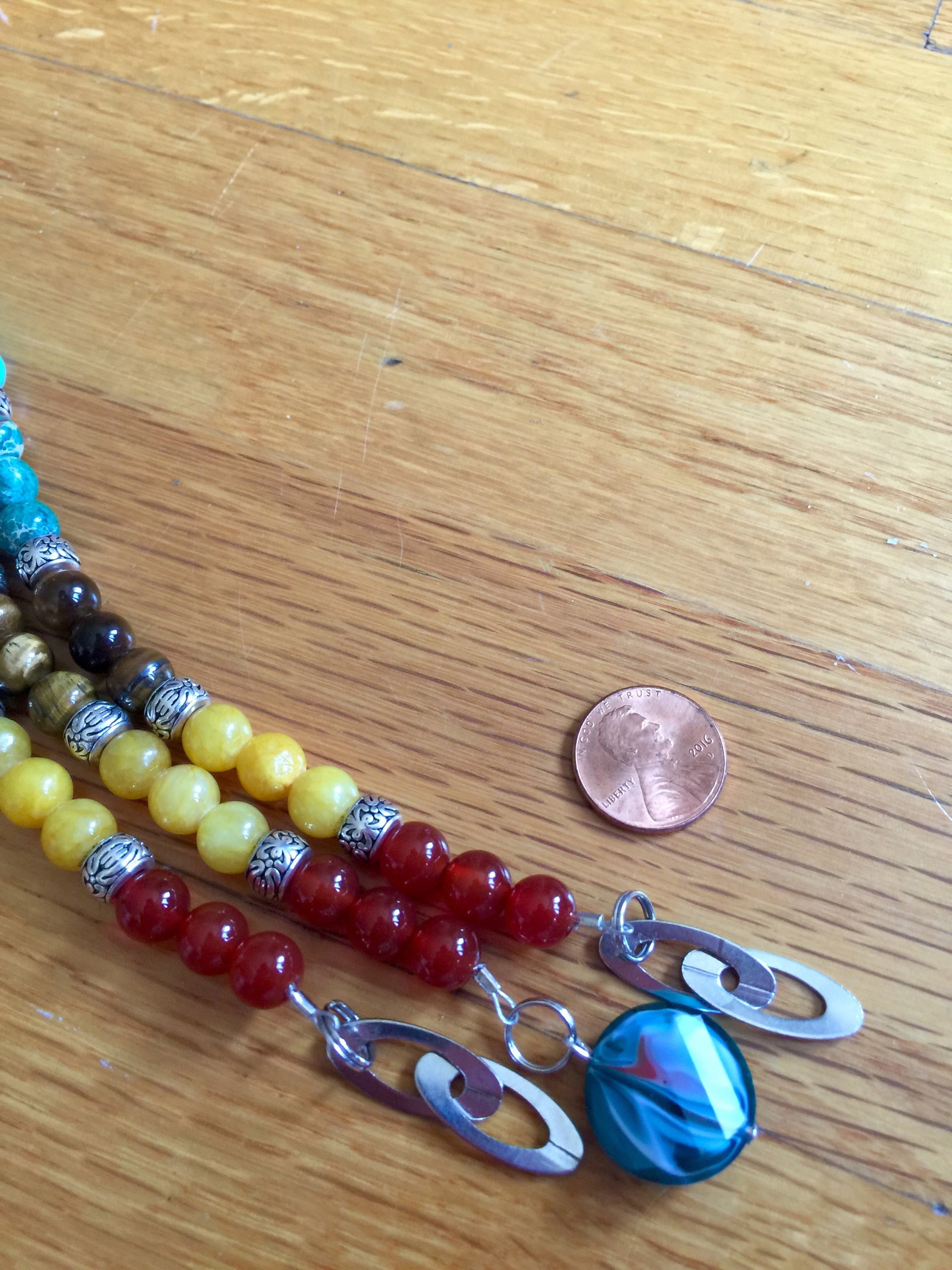 7 Chakra Necklace for Spiritual Balance, Gemstone Silver plated Necklace, Necklace with a meaning, Jewelry with a meaning, Healing jewelry