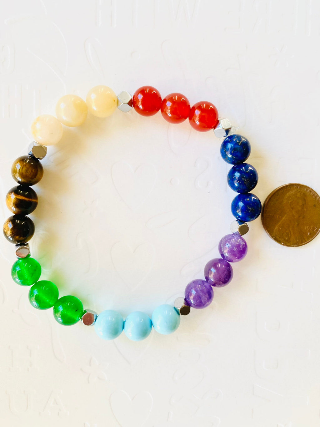 7 Chakra Gemstone Bracelet, Spiritual Balance, Yoga Jewelry