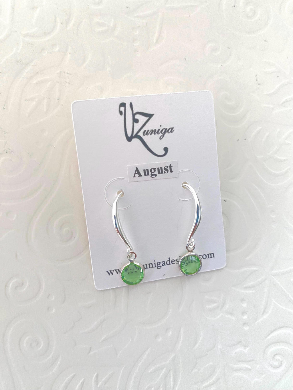 Swarovski Birthstone Charm Earrings, Sterling Silver Hooks